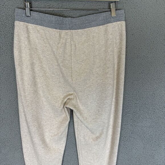 Carbon 2 Cobalt Pants Mens L Beige Thermal Sweatpants Elastic Waist Drawstring - Picture 4 of 7